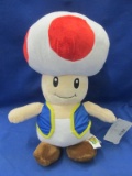Large Plush Toad Toy from Super Mario – Nintendo – 2018 – Mfg by Good Stuff – Like new - 17