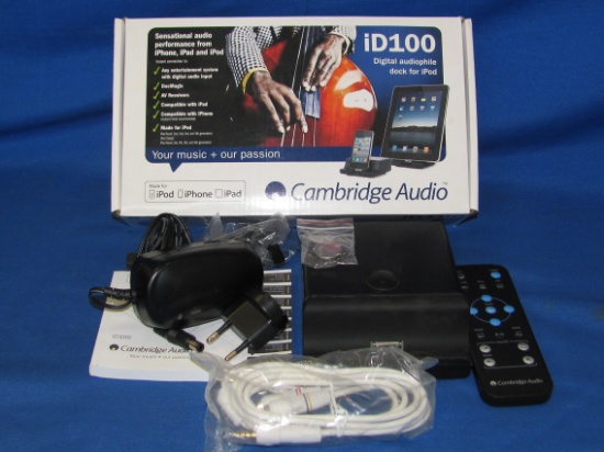 Cambridge Audio iD100 Digital Audiophile Dock For iPod, iPhone, iPad