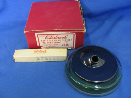 Vintage Esterbrook Dip-Less Desk Pen Set With Holder In Original Box (Never Used)