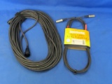 Audio Cable Midi 5 Pin New In The Package  & 25' Cable 10 Pin As Pictured -