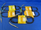 New In The Package Instrument Cables ¼” - 4 Packages Of 5' Cables – 1 Package Of 10' -