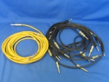Lot Of Instrument Cables ¼” - Assorted Lengths All Are Previously Used Quality Good Condition -