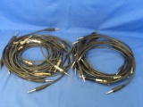 Lot Of Instrument Cables ¼” - Assorted Lengths All Are Previously Used Quality Good Condition -