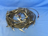 Lot Of Instrument Cables ¼” - Assorted Lengths All Are Previously Used Quality Good Condition -