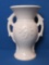 Handled McCoy Pottery Vase – Matte White – Late 1940s – 9” tall