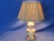 Childs Teddy Bear Bed Lamp With Shade (Tested & Works) 14” Tall With Out Shade