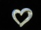 Gold Over Sterling Silver Heart Pendant  3.6 Grams