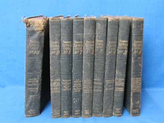Hawkins Electrical Guide Books 1 through 10 (missing vol 2) – 1917 – Audel Publishing