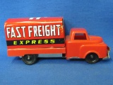 Vintage 4” Plastic & Tin “FastFreight Express” Truck