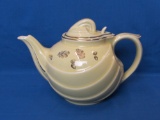Hall China “Parade” Teapot in Canary Yellow with Gold Trim – 6 cup