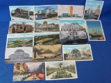 4” x 6” Lot Of 16 Various Cities Post Cards Unused