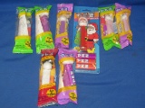 Lot Of 6 Easter Pez Dispensers With Candy & 2 Christmas Pez Dispensers