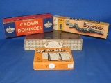 Lot Of 3 Sets Of Dominoes & 1 Box Of The Syllable Game