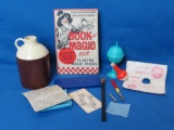 Chex Cereal Checkerboard Squarecrow Book of Magic with many Props