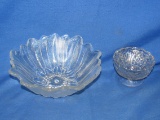 Lot Of 2 Pressed Glass Candy Dishes? 2 ½” & 7” x 3”