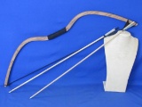 Home Made Bow & Arrows Bow Is 32” Long Arrows 27 ½” Feather Flighting