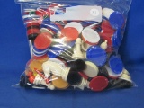Large Bag Of Assorted Game Pieces – Chess-Checkers & More