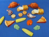 Lot of Hard Plastic Food – Loaf of Bread is 2 3/4” long – Corn, Pie & more