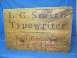 Wood Crate/Box “LG Smith & Corona Typewriters” - 18 3/4” x 16” - 12” tall