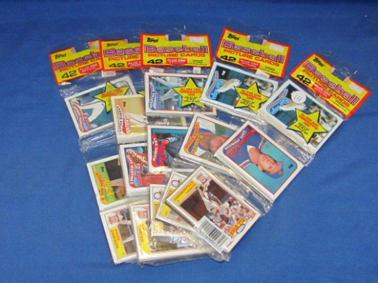 Lot Of 5 Topps Baseball Picture Cards 43 Count (New Never Opened) 1988