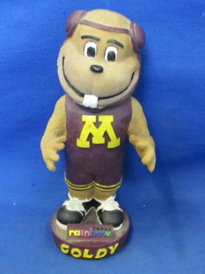 Minnesota Rainbow Foods Gophers Wrestling Bobble Head “Goldy” 8” Tall