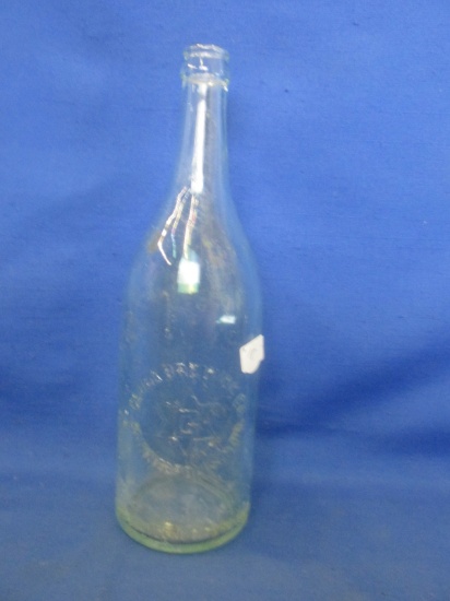 Vintage Bottle 12”H “Gluek Brewing Co.” Minneapolis, MN – Sea Foam Green w/Natural Iridescence -