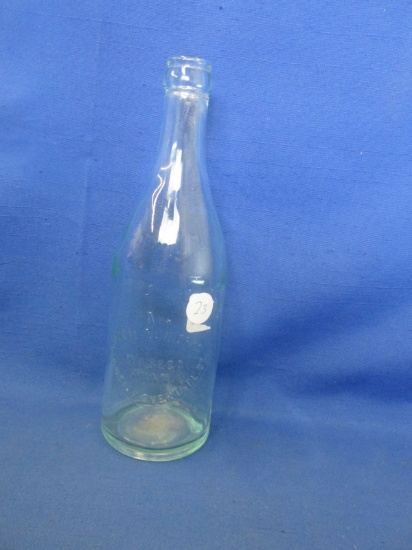 Vintage Bottle 9 ½”H “A Co. Bottling Works” Waseca, MN – Sea Foam Green -