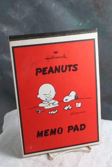 Vintage United Artists PEANUTS Hallmark Memo Pad Charles Shultz 10" x 7"