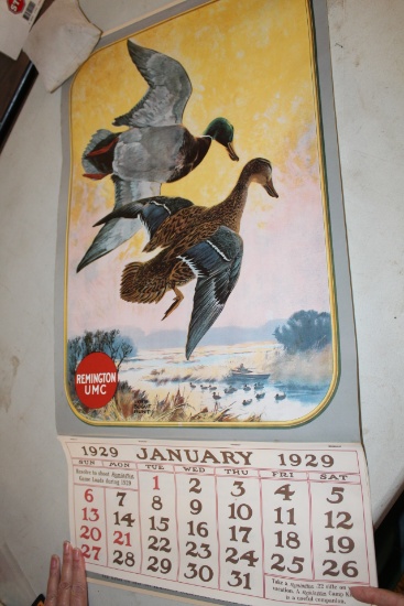 1991 Remington UMC Reproduction of 1929 Calendar by Lynn Bogue Hunt