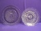 Collectible Vintage Pressed Glass Relish Dish & Pressed Glass Platter (Good Conditions)