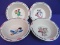 Set of 4 1995 Collectible Vintage Kellogg's Cereal Bowls (Fair Condition)