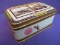 Antique 1lb Tin The Gathering of Saffron Box Litho Lithograph with Advertising (Good Condition)