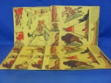 1930's? Post Toasties Cereal Box Cutouts Cowboys & Indians Lot Of 6