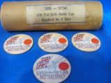 Roll Of Flat Milk Bottle Caps Standard #2 Size “Pure Fresh Milk” (90 Total)