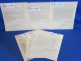 Lot Of 6 1944 WWII Soldiers Letter & Envelope With Free Postage