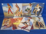 Lot Of 20 Elygren Girlie Prints Front & Back Some Semi Nude (See Photo's)