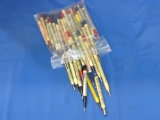 1940's Mechanical Calendar Pencils Approx 57 Count + 2 Bullet Pencils