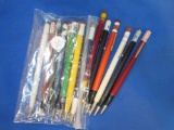 Lot Of 16 Mechanical Pencils-Metal Cap Advertising-3M-LandBank & More
