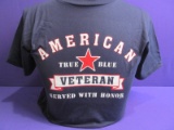 Served With Honor American Veteran- True Blue T-Shirt- Size M (New)