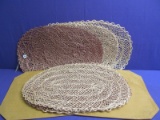 A Mixed Lot of Abaca & Fabric Plates Mat- 7 of 100% Abaca Made in Philippines (Good Condition)