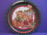 Collectible Christmas Design Tin Cookies Tray (Good Condition)