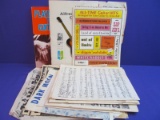 Mixed Lot of Musical Book & Vintage Newspapers (Vintage Condition)
