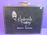 Vintage Modernistic Academy of Beauty Culture Suitcase (Good Condition)