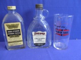 Super Valu Measuring Glass-Fairway Syrup Bottle-Watkins Vanilla Bottle