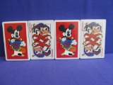 Set Of 4 Mickey Mouse Playing Deck Cards Unopened