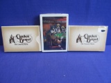 Set Of 3 Sealed Cracker Barrel & Dogs At Poker Table Playing Cards Never Opened