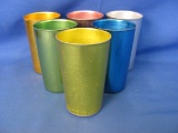 Lot Of 6 Vintage Bascal Aluminum Tumblers Cups 4 1/2