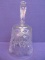 Clear Glass Hand Cut Full Leaded Plaza Collection Bell