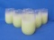 Set of 6 Vintage Lime Green Frosted Juice Glasses – 3 1/2” tall