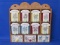 Ceramic Spice Set in Wood Rack – 11 Containers – 11 1/2” square